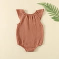 thumbnail image 4 of Fesfesfes Infant Onesies for Baby Girls Summer Sleeveless Cute Breathable Solid Color Rompers Boys Round Neck Cute Solid Shorts Bodysuit, 4 of 8