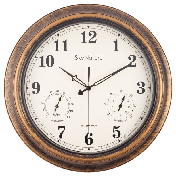 SkyNature Outdoor Clocks Waterproof, Large Outdoor Clock and