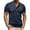 Navy, variant on AHTJRT Men's Casual Short Sleeve Henley Shirt Stylish Comfortable Button Placket Soft Tees Army Green L