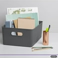 thumbnail image 4 of Superio Plastic Storage Bins, Grey, 15 Liter, Pack of 4 Large Ribbed Baskets for Organizing Closet, Shelves, Plastic Storage Bins, 4 of 6