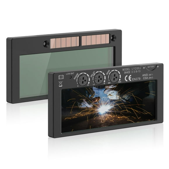 Lente de soldadura YESWELDER, pantalla de oscurecimiento automático, 8-13 x 4 pulgadas