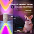 thumbnail image 5 of Lámpara de Pared LED RGB con Sensor de Movimiento de Doble Cabezal, Recargable por USB, 7 Colores, Ideal para Dormitorio, Pasillo, Escaleras, Color Negro., 5 of 5