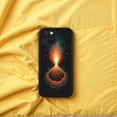 thumbnail image 5 of Vivid Volcano Eruption Design iPhone 15 Case - Lightweight Yellowing Resistant Sleek Black Background, 5 of 6