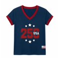 thumbnail image 4 of DHFJKG 250 Anniversary USA T Shirts For Women Short Sleeve Graphic Tee V Neck July 4Th Birthday Tshirts Soft Tops, 4 of 4