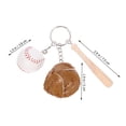 thumbnail image 3 of Onaparter 2 Pcs Baseball Pendant Gloves Keyring for Boys Backpack Keychain Chains Women Sports Bowling Accessories Miss （Brown）, 3 of 6