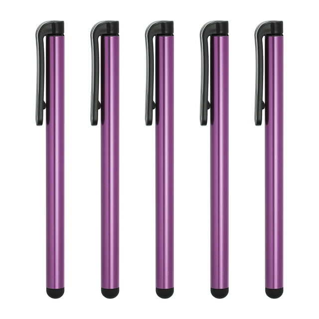 Unique Bargains 5pcs Stylus Pens for Touch Screens Universal Capacitive Stylus Pencil for All Capacitive Touch Screen Device, Purple