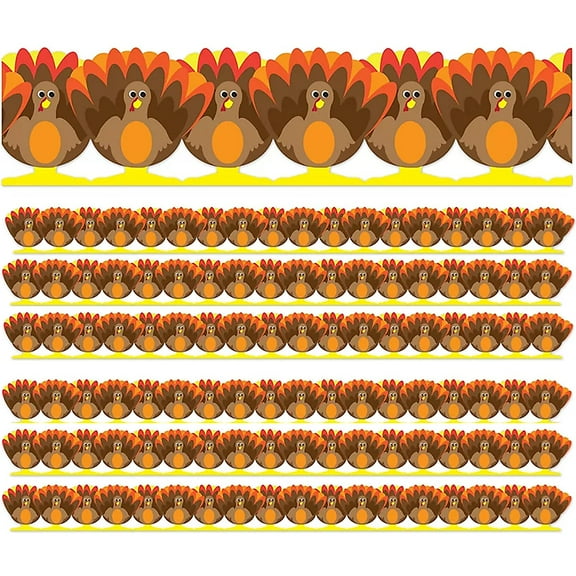 Hygloss Turkey Die-Cut Border, 72 Pieces