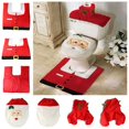 thumbnail image 2 of Coxeer Toilet Tank Cover Set Soft 3PCS Bathroom Cover Set Bath Lid Cover for Christmas, 2 of 10