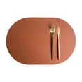 thumbnail image 3 of GUOOL Set de Table sous-Verre Lavable Facile à Nettoyer Tapis de Table Tapis de Repas pour Hôtel Salle à Manger Table Extérieure Marron, 3 of 9