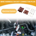 thumbnail image 2 of Conector de enchufe de socket de arnés de cable de 3 pines macho hembra para coche barco RV 1 juego, 2 of 6