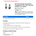 thumbnail image 2 of Auto Trans Cooler Line Connector - Compatible with 1993 - 2004 Jeep Grand Cherokee 4.0L 6-Cylinder 1994 1995 1996 1997 1998 1999 2000 2001 2002 2003, 2 of 2