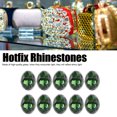 thumbnail image 3 of 10 Uds. De diamantes de imitación con garra, 10x14mm, bordes ovalados sin garras, bolsas de ropa desenganchadas, zapatos, sombreros, accesorios cosidos a mano (verde), 3 of 8