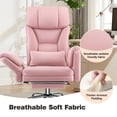 thumbnail image 5 of Primy Cross Legged Big and Tall Office Chair with Footrest & Convertible Armrests, 500LBS velvet Home Desk Chair, Ergonomic Recliner with Lumbar Pillow, Criss Cross Soft-Cushioned Executive Chair, 5 of 9