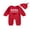 Red, variant on BemeyourBBs Newborn Baby Boy 2 Piece Outfits Valentine Day Clothes Little Love Romper Long Sleeve Jumpsuit with Hat Set