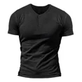 thumbnail image 1 of Playera Hombre Cuello Henley Casual Cómoda Manga Corta, 1 of 8