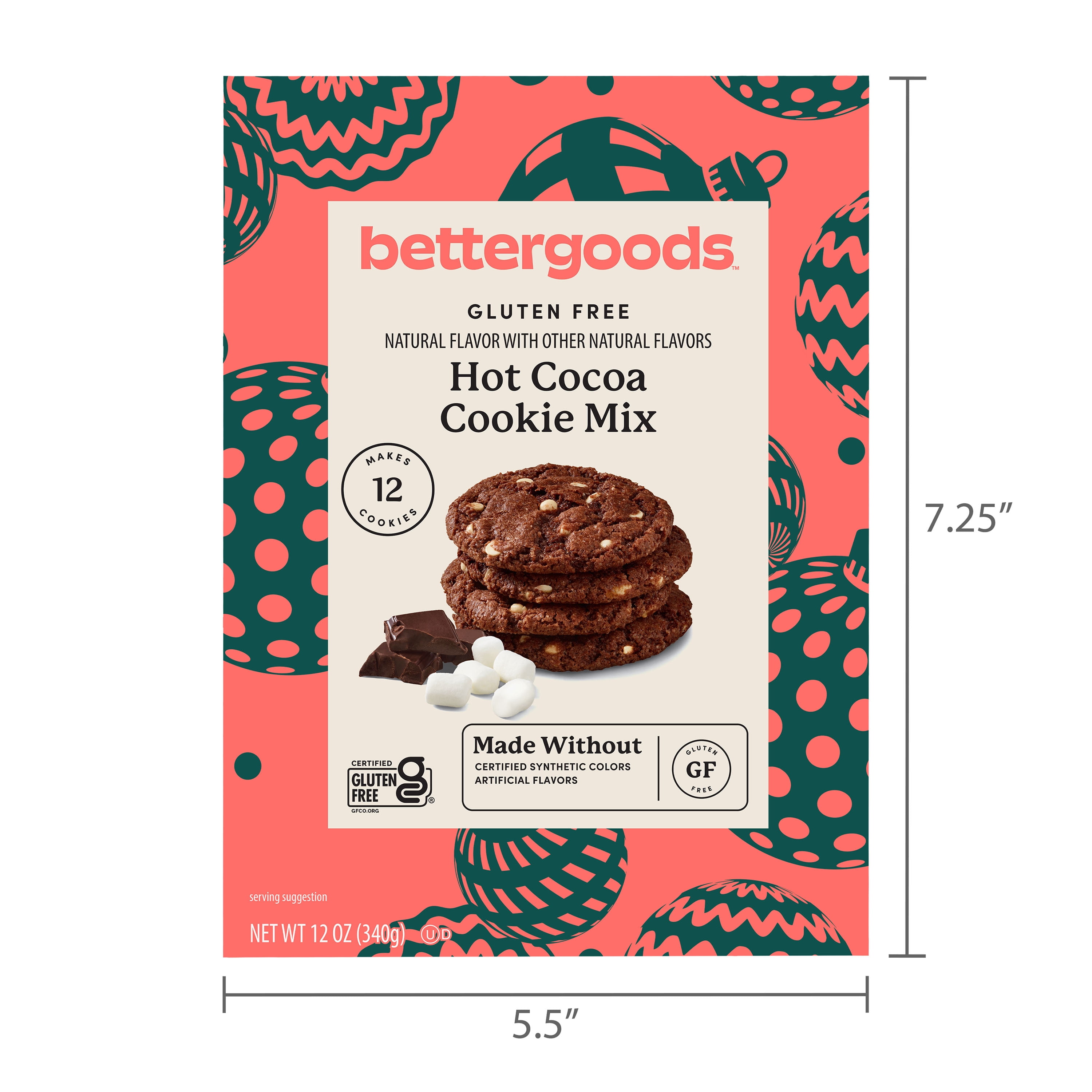 bettergoods Gluten Free Hot Cocoa Cookie Mix, 12 oz