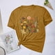 thumbnail image 1 of Fiudx Ropa de Mujer Blusas con Estampado de Flores para Mujer Top de Manga Corta con Cuello Redondo, 1 of 4