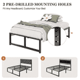 thumbnail image 4 of Amolife Queen Size 14'' Metal Platform Bed Frame with Large Under Bed Storage Space, Black, 4 of 7