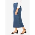 thumbnail image 4 of Jessica London Women's Plus Size True Fit Front Button Casual Denim Skirt, 4 of 6