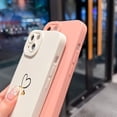 thumbnail image 3 of Compatible with iPhone 13 Case 6.1", Slim Soft Silicone Cute Plated Heart Pattern Full Camera Protection Shockproof Phone Case for Women Girls (Pink), 3 of 12