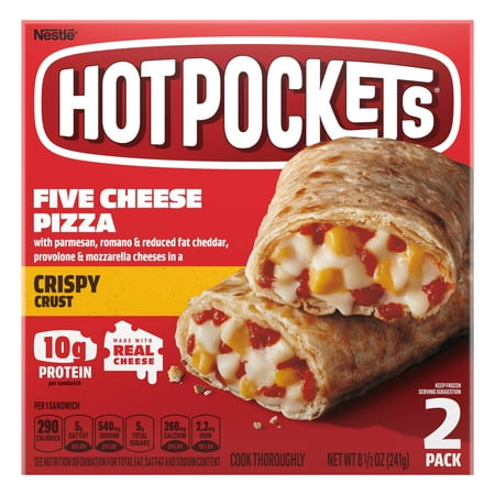 Hot Pockets Frozen Snacks Five Cheese Pizza Crispy Crust Frozen Sandwiches 8.5 oz
