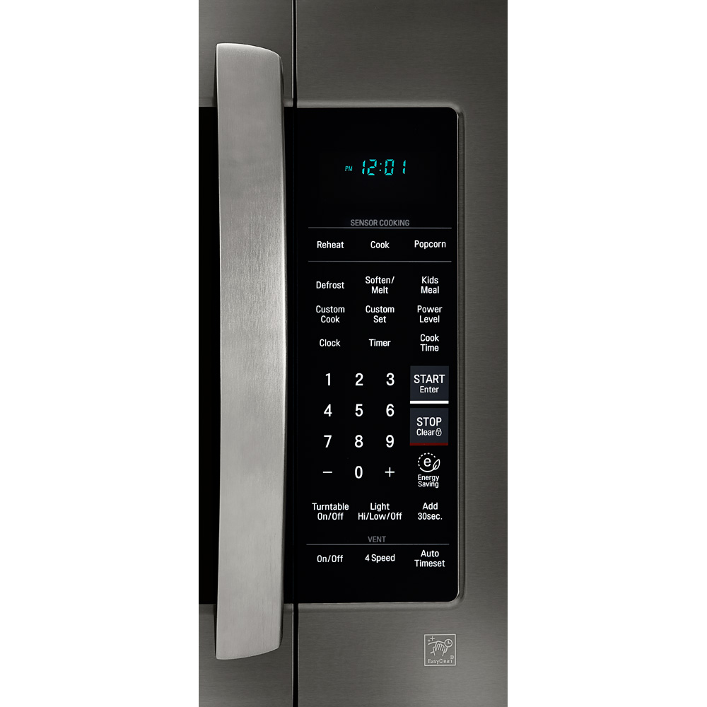 LG LMV1831BD - Microwave oven - over-range - 1.8 cu. ft - 1000 W - black stainless steel with built-in exhaust system - image 3 of 3