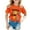 Orange, variant on 100 Days of School Shirt for Girls Letter Print Short Sleeved Round Neck T-Shirt Tee