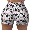 thumbnail image 2 of Goofa Cute Animal with Cow Printed Workout Shorts Women Seamless Scrunch Butt Lifting High Waisted Gym Booty Shorts Elastic Workout Shorts-XX-Large, 2 of 8