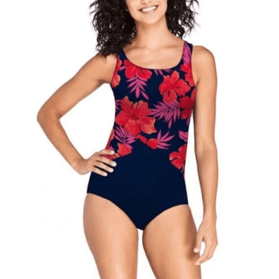 Lands End Women's Swimsuit One Piece Waikiki Floral, X-Small