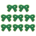 thumbnail image 1 of Uxcell 8 Pcs Parches de Lazo Verde de Chenille, Parches de Planchar con Bordes Dorados, Parches de Aplicación para Manualidades de Ropa, Sombreros, Mochilas, Vestidos, Pantalones, Jeans, 1 of 7