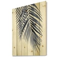 thumbnail image 2 of Designart 'Abstract Blue Palm Leaves Tropical Branches' Traditional Print on Natural Pine Wood, 2 of 5