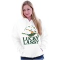 thumbnail image 3 of Olive Oyl St Paddys Lucky Lassy Hoodie Sweatshirt Women Brisco Brands M, 3 of 4
