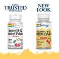 thumbnail image 2 of Solaray B-12 + Methyl Folate Lozenges | 60 Count, 2 of 2