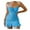 Blue, variant on Dresses for Women 2023 Casual Spaghetti Strap Dresses Crewneck Dress Floral Print Dresses Mini Dresses New Women Fashion Dress Summer Dress Short Sleeve Dress Women Dress Pink