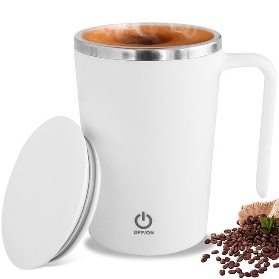 Austok Self Stirring Coffee Mug,Electric Stainless Steel Automatic Mixing Cup,USB Rechargeable Self Stirring Coffee Mug,Portable Self Mixing Coffee Cup for Home Office Coffee Milk