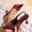 Red, variant on PiGOGI Women Plus Size Pointed Toe Closed Toe High Heel Sandals Patent Leather Slingback Summer Wine