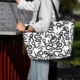 thumbnail image 4 of Wukai Hand Drawn Snake Print Zipper Bag,large Beach Tote Bag,Waterproof Sandproof Bag,Grocery and Picnic Tote Travel Bag, 4 of 5