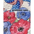 thumbnail image 5 of Pack of 2 Outdoor Pillow Covers, 4th of July Independence Day Patriotic Red Blue Flowers Waterproof Square Throw Pillowcase Cushion Decorative Pillow Covers for Couch Patio Tent, 20x20 in, 5 of 6