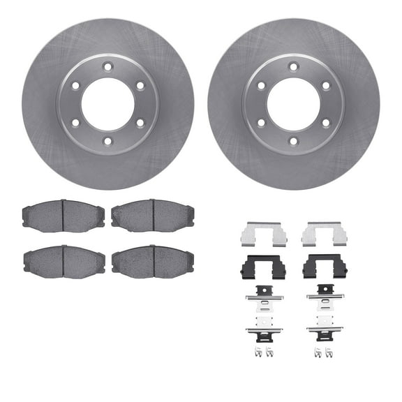 Dynamic Friction Company Front Brake Rotors with 5000 Advanced Brake Pads includes Hardware 6512-76611