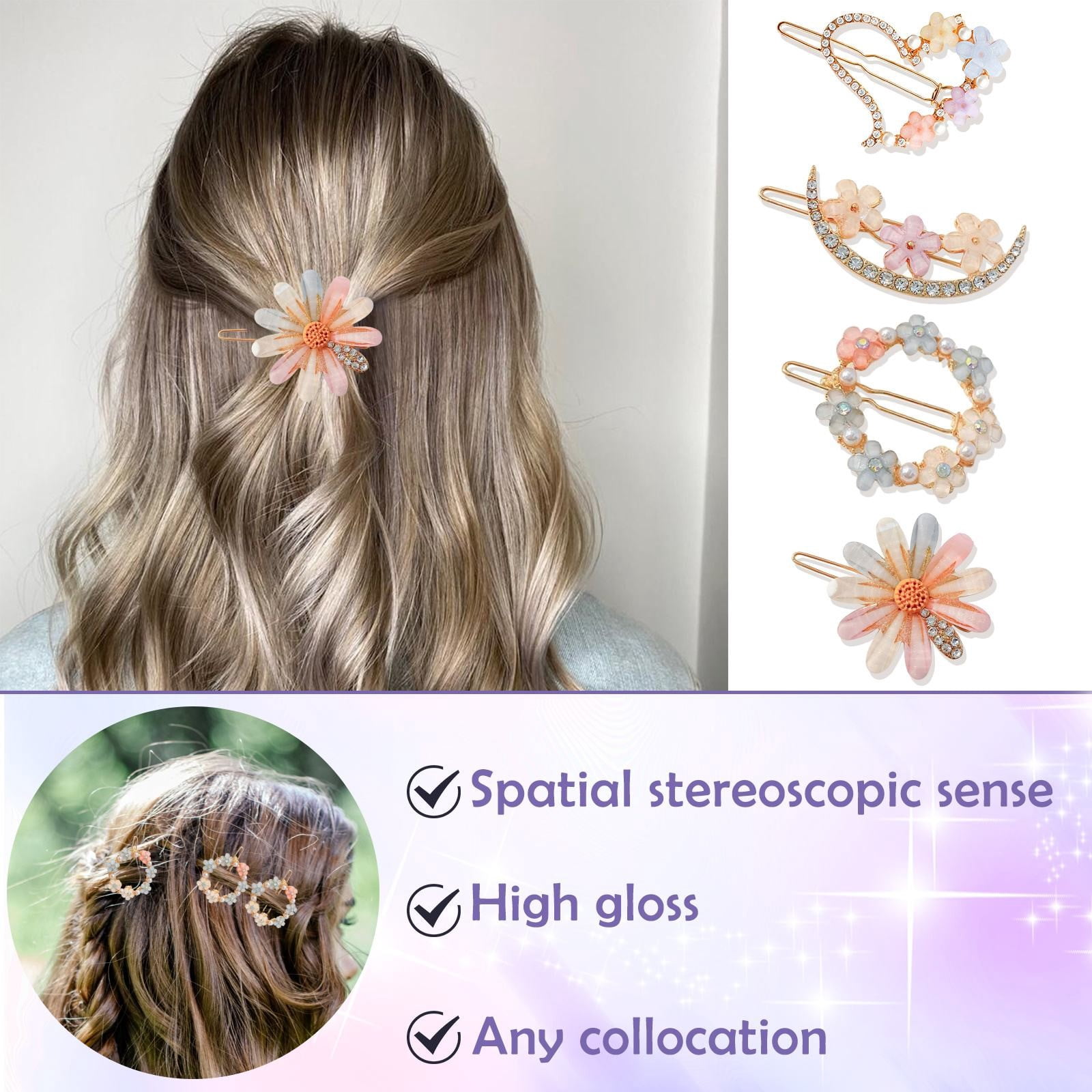 Kids Barrettes for Fine Hair Dolls Head Girls Hair Barrettes Metal French Clip Barrette Vintage Slides Lot Metal Hair Clips Barrettes Lot of Vintage Hair Barrettes Little Girls Hair Barrettes And