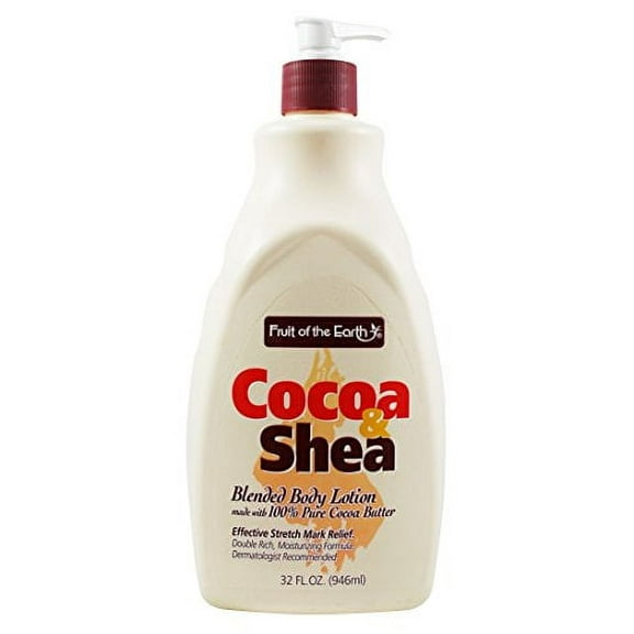 Cocoa & Shea Blended Body Lotion 32 Oz Pump Bottle By Fruit of the Earth