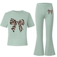 thumbnail image 4 of Ensemble Deux Pièces pour Filles : T-Shirt à Manches Courtes et Pantalon Long, Tenue Décontractée d'Été à Imprimé pour Enfants, 4 of 7