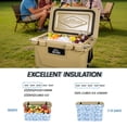 thumbnail image 6 of Yougu 50 Quart Khaki Cooler, Ultra-Light Insulated Ice Chest – Heavy-Duty Hard Shell Cooler with 6-Day Ice Retention, 6 of 9