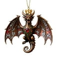 thumbnail image 2 of LmnLft Christmas Flying Dragon Ornament, Unique Acrylic Dragon Ornaments for Christmas Tree, Hangable Flying Dragons Pendant, Decorative Festive Accessory Decor for Home Office Garden Yard, 2 of 9