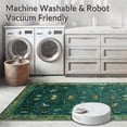 thumbnail image 5 of ODIKA 4'x6' Machine Washable Non-Slip Area Rug, Artful Insect Flora Motif High Traffic Rug with Pad, Green, 5326, 5 of 8