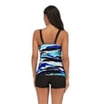 thumbnail image 3 of Plus Size Bathing Suits for Women Color Block Striped Tankini Swimsuits with Boyshorts Swimwear S-5XL, 3 of 4