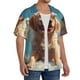 thumbnail image 2 of Fotbe Cute Angel Winged Dog Camisa Estampada de Manga Corta para Hombre, Casual de Verano, Estilo Playero, Sin Arrugas-X-Large, 2 of 5