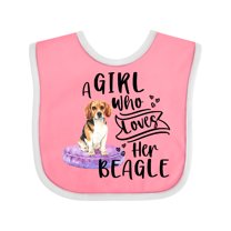 Inktastic A Girl Who Loves Her Beagle Boys or Girls Baby Bib