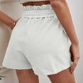 thumbnail image 5 of Womens Shorts Casual Summer Ruffle Hem Bow Tie Waistband High Waisted Beach Vacation Trendy 2025 with Pockets S-2XL, 5 of 8
