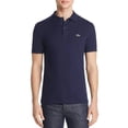 thumbnail image 2 of Lacoste NAVY Men's Slim Fit Short Sleeve Ribbed Polo Shirt, US 2X-Large, 2 of 3